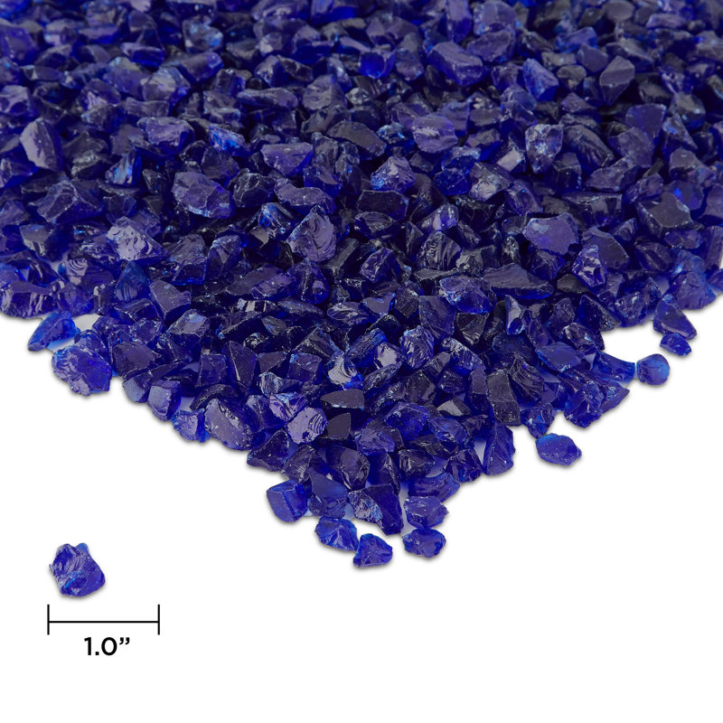 Reflective Fire Glass Filler, Cobalt Blue