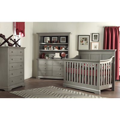 Lit de bébé convertible 4 en 1 gris cendré Jackson