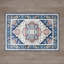 Blue Moroccan Style Area Rug Faux Fur Home Living Room Decor Carpet