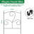 16.5'' H x 12.4'' W Black Metal Fence Panels Included