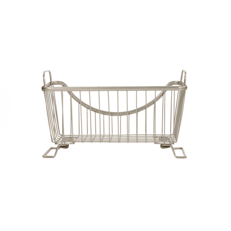 Panier en fil métallique Albie, Nickel satiné