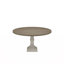 Ensemble de table de salle à manger rond blanc et gris 5 pièces