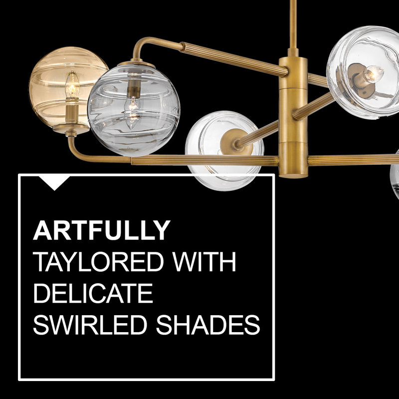 6 - Light Sputnik Modern Linear Chandelier