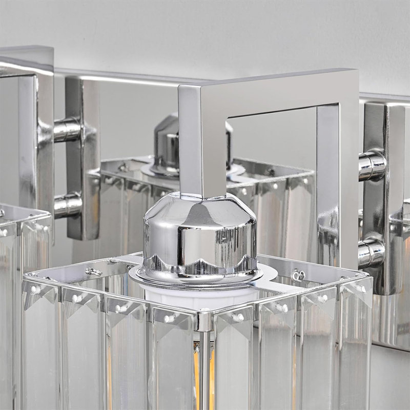 Applique murale 4 lumières pour salle de bain Modern Crystal