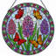 Vitrail de vitrail papillons 12 "H-766896599