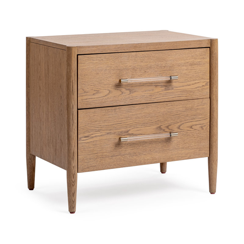 Alisen Oak Wood Nightstand