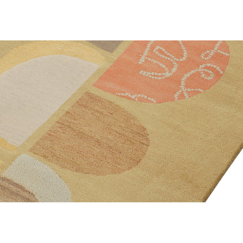 Hand Knotted Geometric Area Rug, Rectangle 10' x 14'