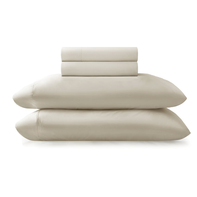 Ensemble de draps en tricot toutes saisons, Ivoire, Ensemble de draps pour très grand lit