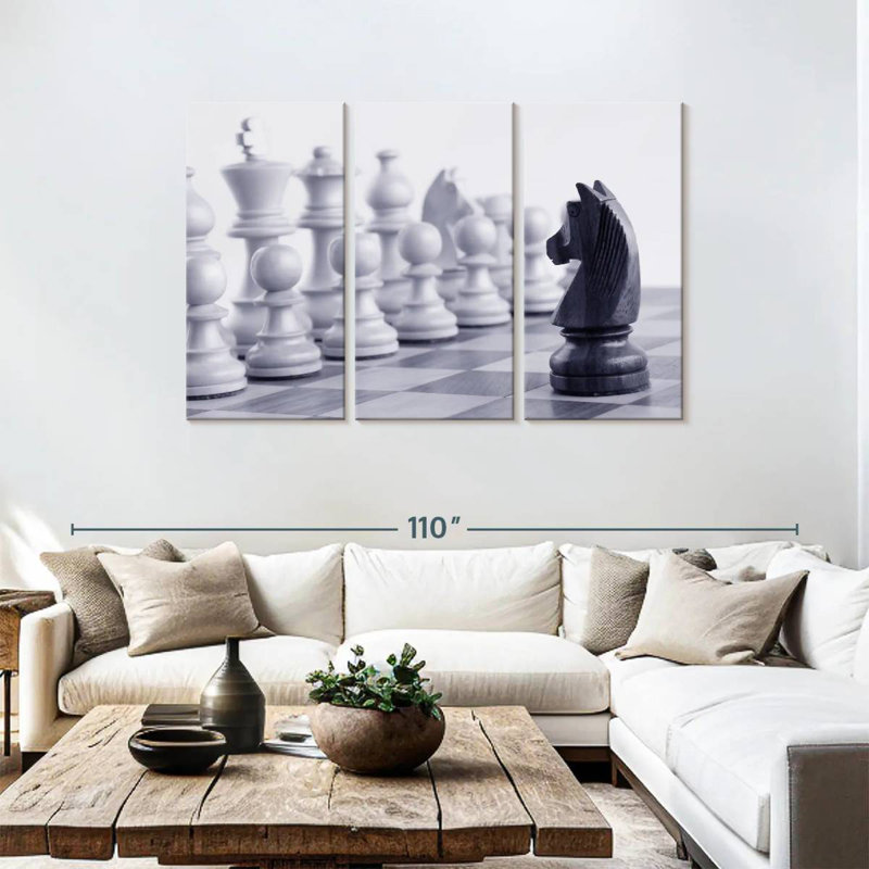 Senne Chess Game Knight, H 48 po x l 74 po