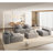 Modern Oversized Modular Sectional Sofa,Sparkling Chenille Fabric Soft Cushion Sofa With 6 Pillows,6 PCS DIY Combination Tufted Sofa,No Assembly Required-1894892878