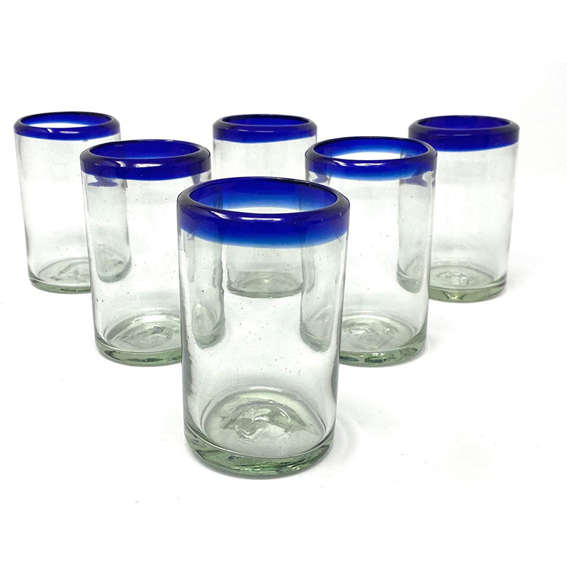Verre à vin soufflé à la main 8 oz Keeso Verres à boire Blue Edge