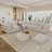 Versatile Cloud Sofas, White Fabric, Spacious Design For Home And Office