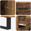  Highboard With Drawer 2 Pcs Old Wood Engineered Wood And Glass-1560784245