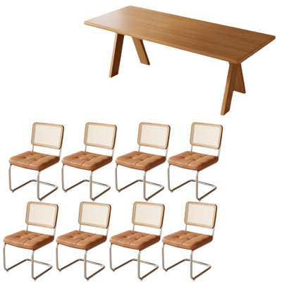 Japanese style solid wood dining table set
