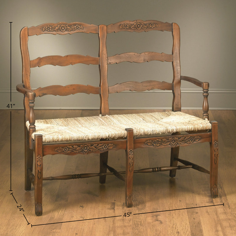Banc en bois massif Beallsville, Noyer