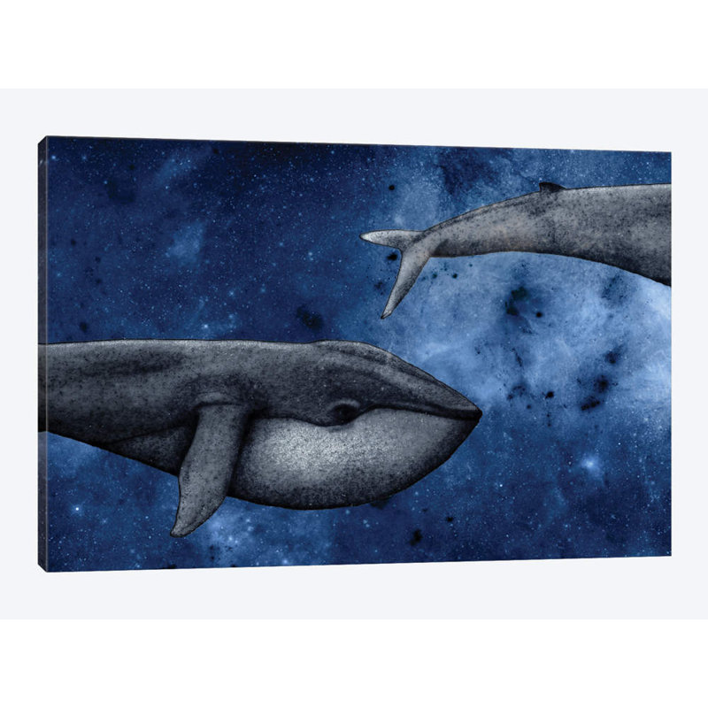«The Whale Who Met Itself», impression sur toile tendue, H 18 po x l 26 po x P 1,5 po, Toile avec cadre noir, Pas de tapis