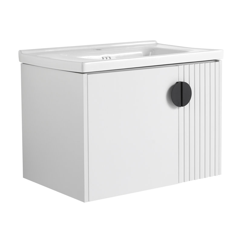  Meuble-lavabo mural avec lavabo, Blanc
