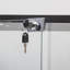 Vitrine en verre avec porte double 5 tablettes-101195896