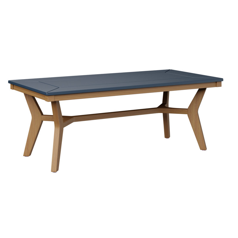 Table basse berlinoise Berlin, Marine, Teck naturel