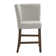 Winston Porter Dublyn Counter Corner Bench with Upholstered Back and Grey Fabric in Brown