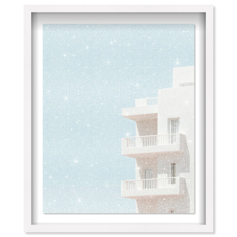 Sand Tinted Tiers II Print by Oliver Gal, 31.5"H x 25.5"W, White Shadowbox