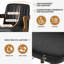 Tabouret de bar et de comptoir pivotant 26 po avec accoudoirs-1133355897-1113464003