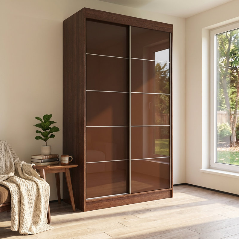 Armoire Charlisha, H 80 po x l 47 po x P 25,5 po, Brun