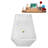 51" Streamline Soaking Freestanding Tub and Tray With Internal Drain-101687109