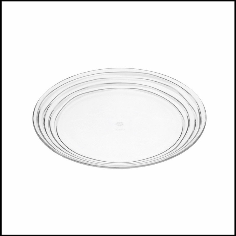 Ensemble de 4 assiettes à dessert en plastique Designer Swirl de 9 pouces, sans BPA et lavable au lave-vaisselle pour toutes les occasions