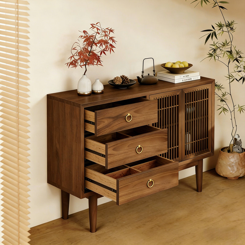 Buffet rétro simple et léger de luxe, H 35,4 po x l 47,2 po x P 15,7 po