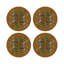 Sous-verres ronds en cuir Safri-119015244