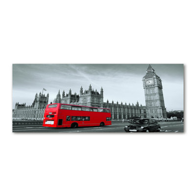 London Canvas Bus - Wrapped Canvas Print