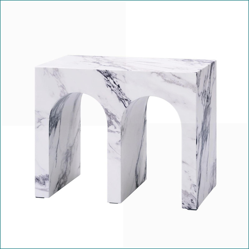 Table basse moderne en pierre d'ingénierie pour le salon - facile à nettoyer, résistante aux taches et durable