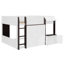 Lit mezzanine double avec maisonnette et rangement, lit en bois moderne pour enfants / adolescents-508083910