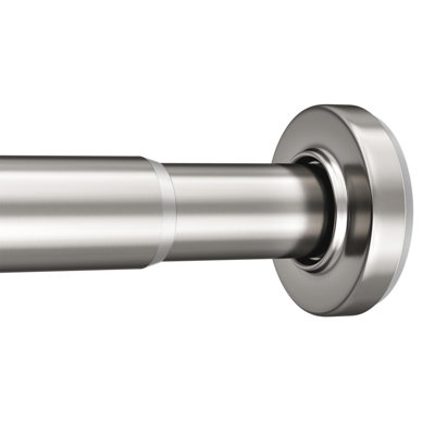 Spring Tension Shower Curtain Rod, 31-75 Inches Heavy Duty Tension Rod Rust Proof Bathroom Curtain Rod, Adjustable No Drill Easy Segmented Installation, Nickel
