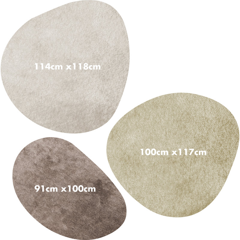 Rupal Vinyl Machine Printed Area Rug, Rectangle 6'4.4" x 6'9.1"
