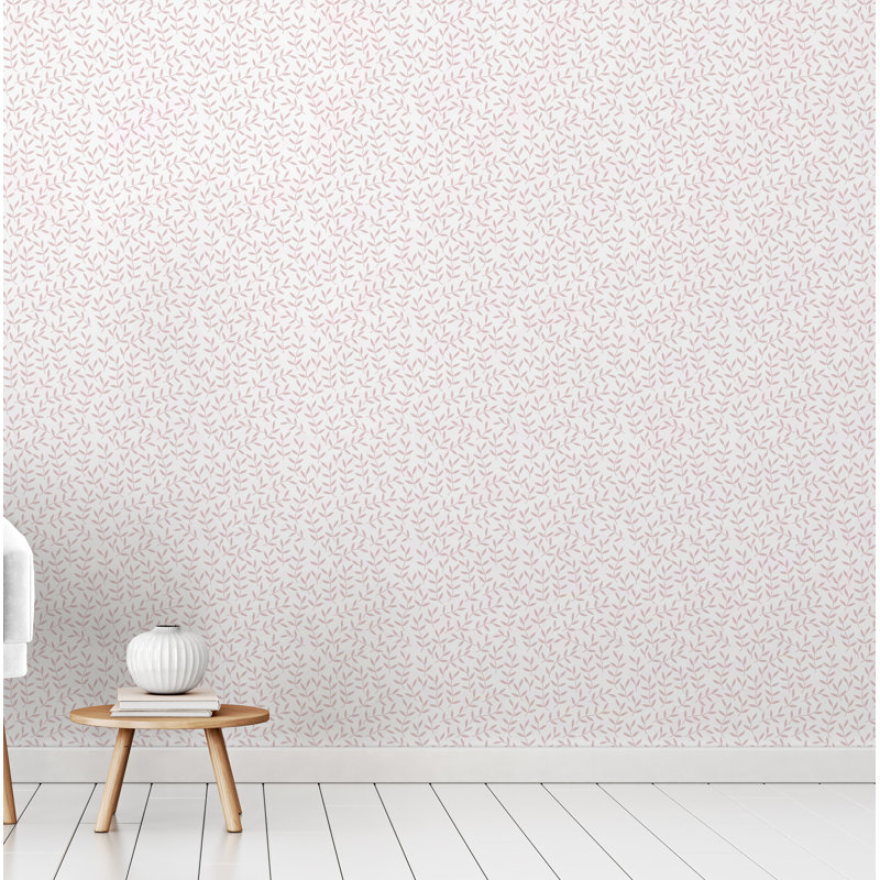 Panneau de papier peint adhésif Nykisha, Rose, l 24 po x L 96 po