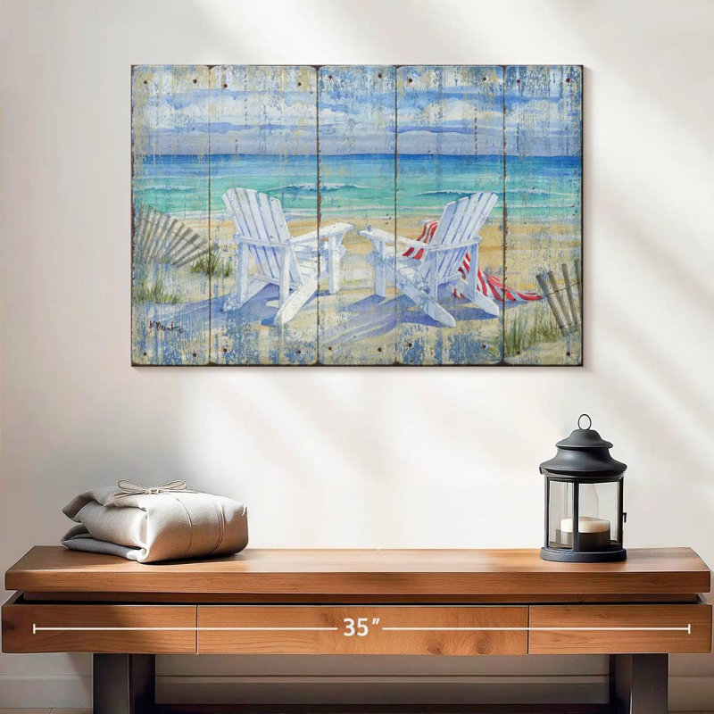 Gillard Beachview patiné, H 16 po x l 24 po
