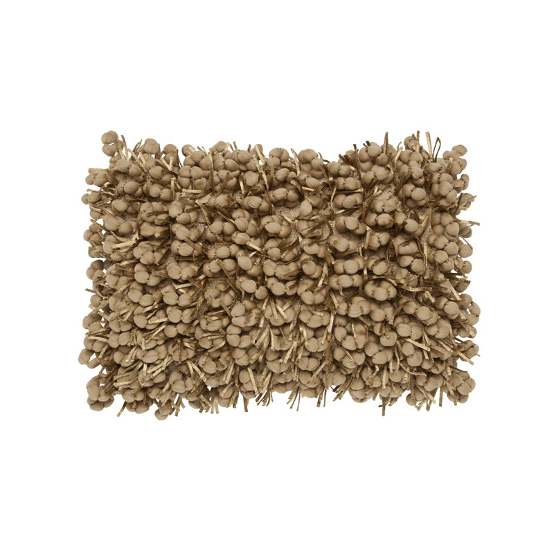 Coussin lombaire Pom Pom, Beige