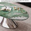 Table basse moderne minimaliste ovale en marbre
