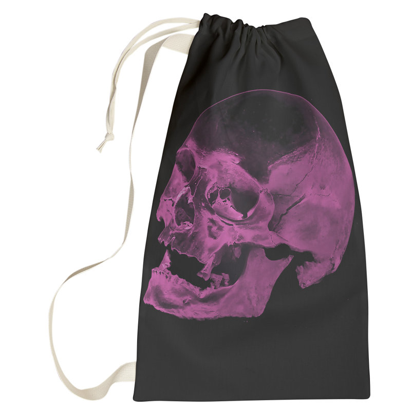 Sac à linge crâne, Petit (H 64 po x l 20 po x P 1,5 po), Rose