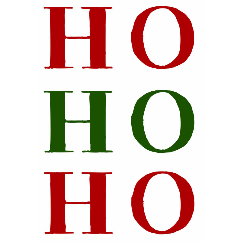Hohoho Tall - art textuel sur toile tendue, H 48 po x l 32 po