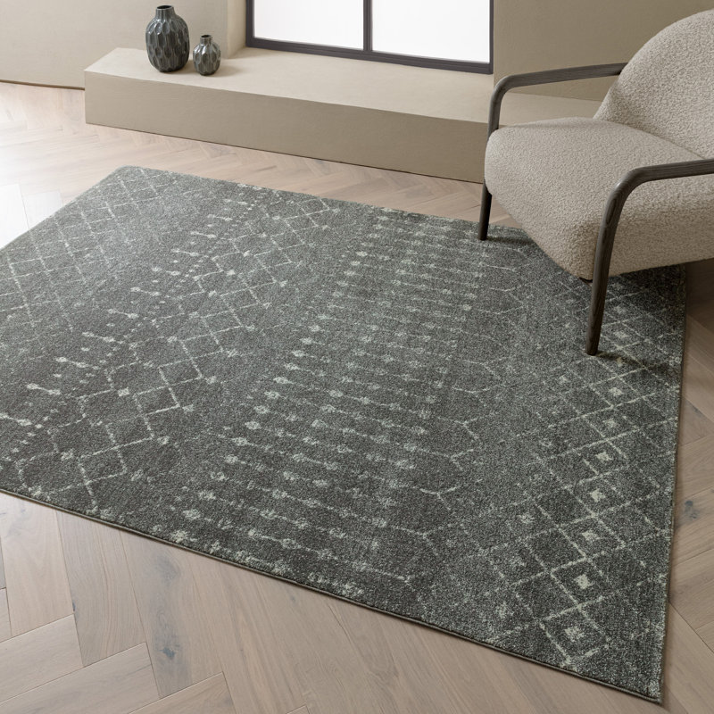 Persaud Nomadic Grey Rug, Rectangle 160 x 230cm
