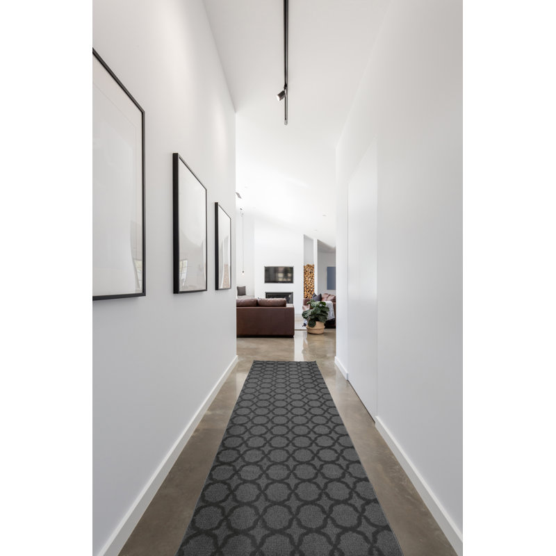 Togut Moroccan Tufted Cinder Gray Rectangle 9' x 12' Area Rug, Runner 3' x 12'