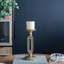 Porte-bougie antique en or