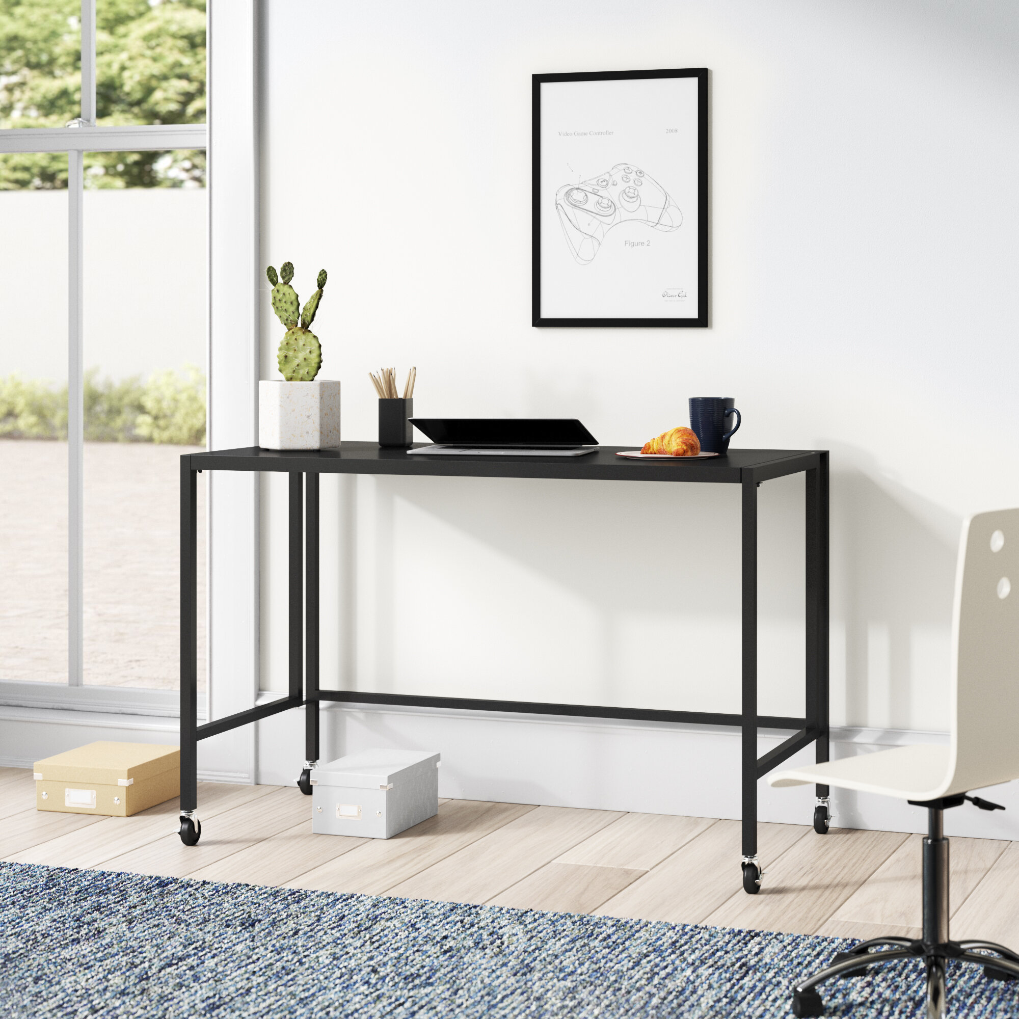 Rolling store folding desk