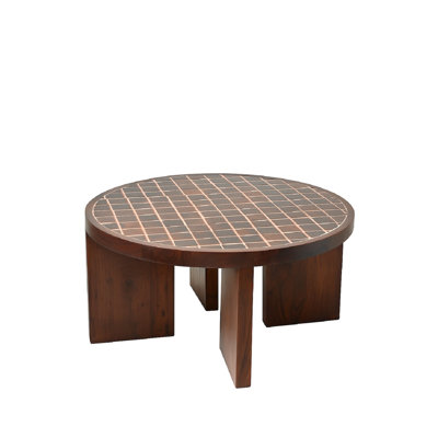 Acacia Wood & Tile Coffee Table