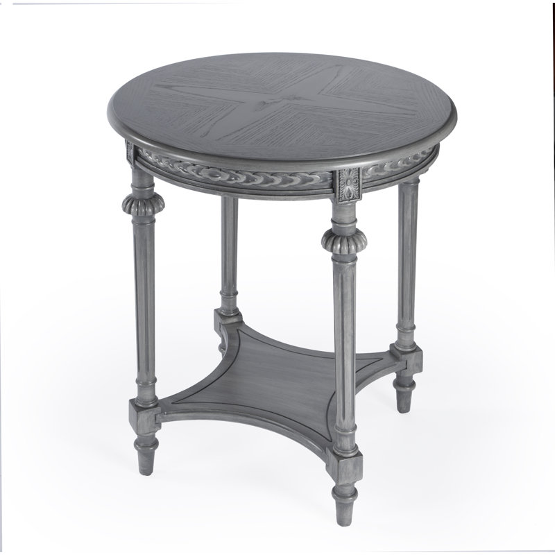 Hellinger Round End Table, Gray