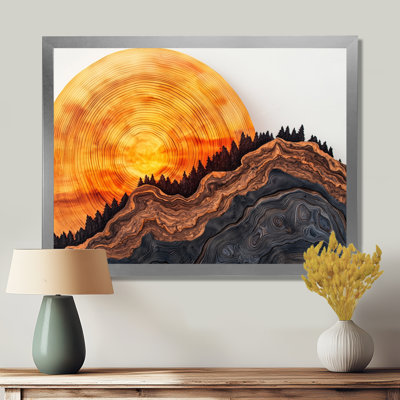 «Sunrise Tree In Forest Landscape III», art sur toile, forêt