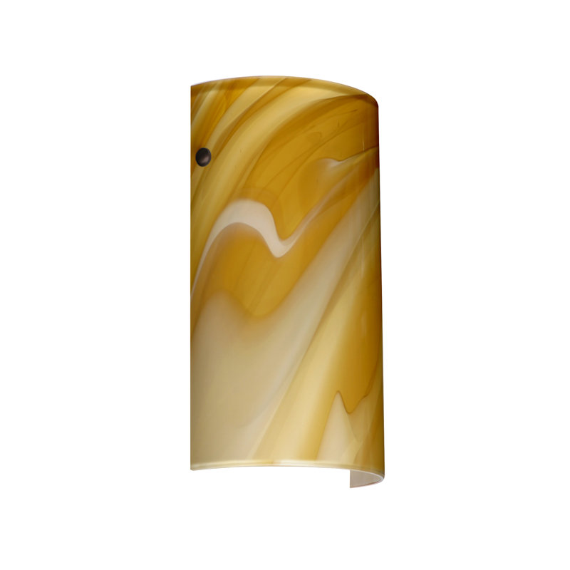 Tamburo Flush Mounted Sconce, Bronze, Honey, Incandescent
